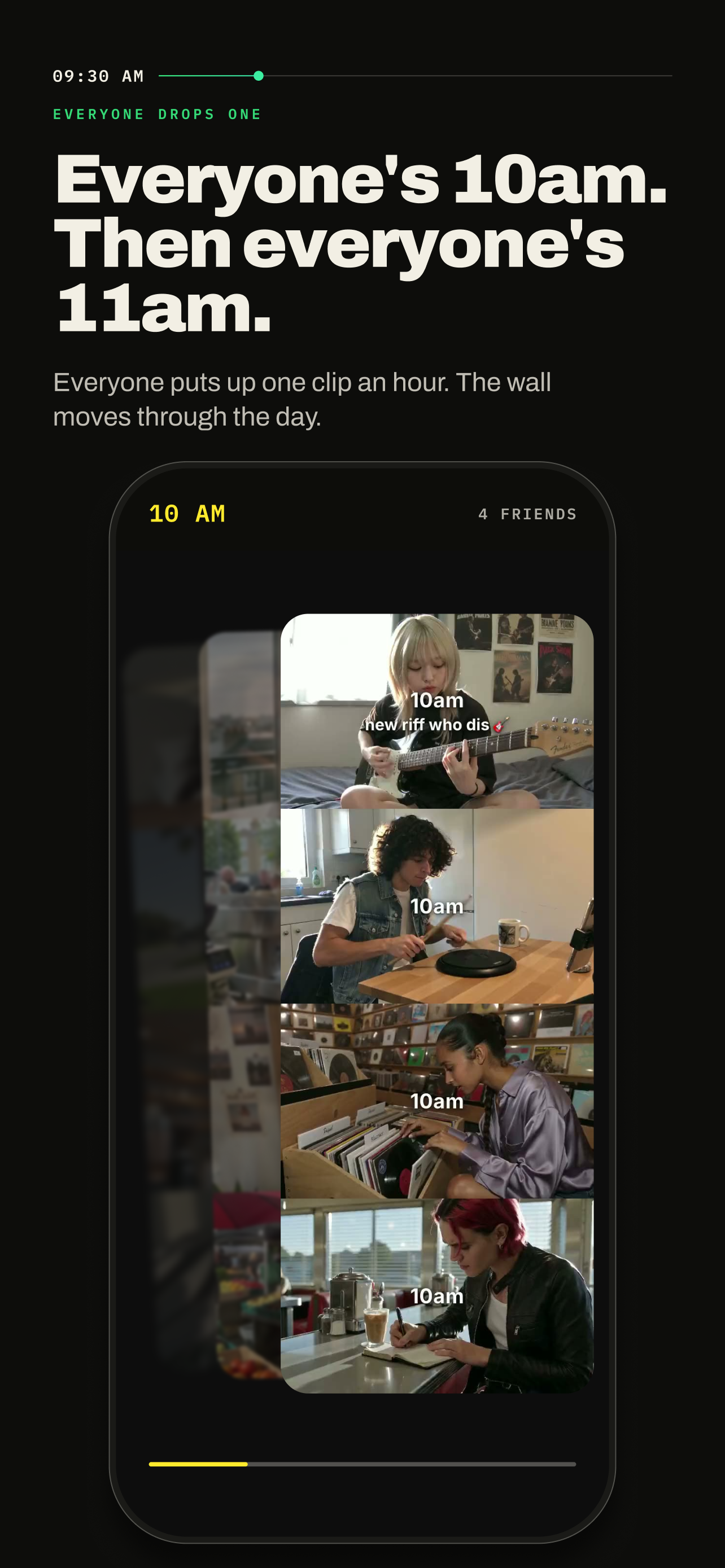 Everyone's 10am, then everyone's 11am